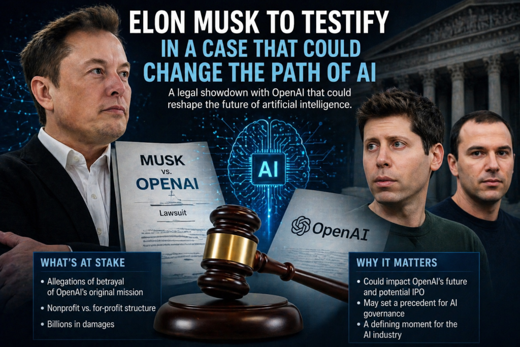 Elon Musk Heads to Court in Landmark AI Case That Could Reshape the Industry